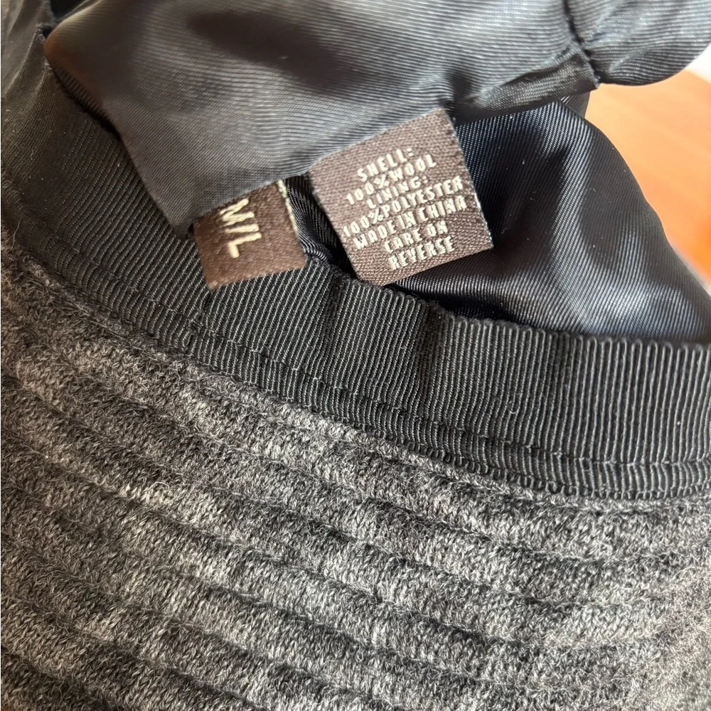 NWOT Coach Dark Gray Wool Bucket Hat